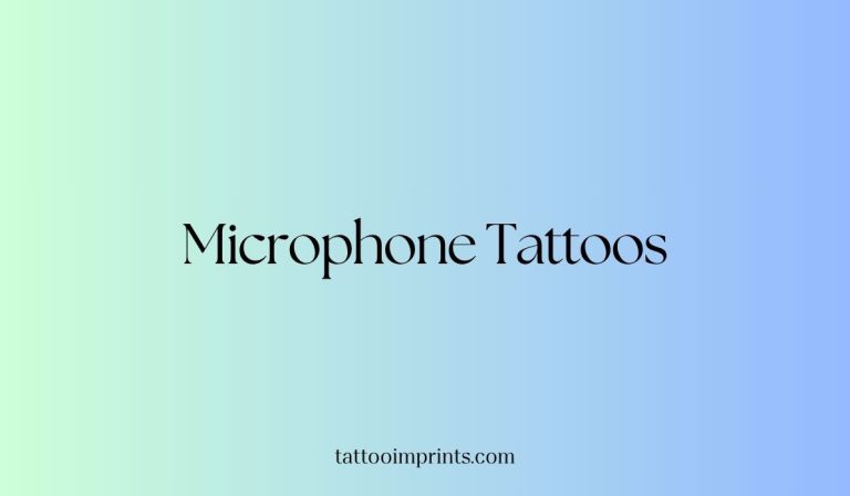 microphone tattoo ideas