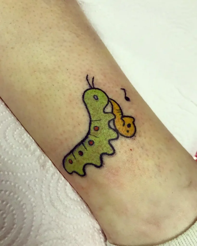 Caterpillar Playing Saxophone