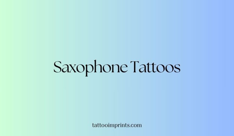 saxophone tattoo ideas