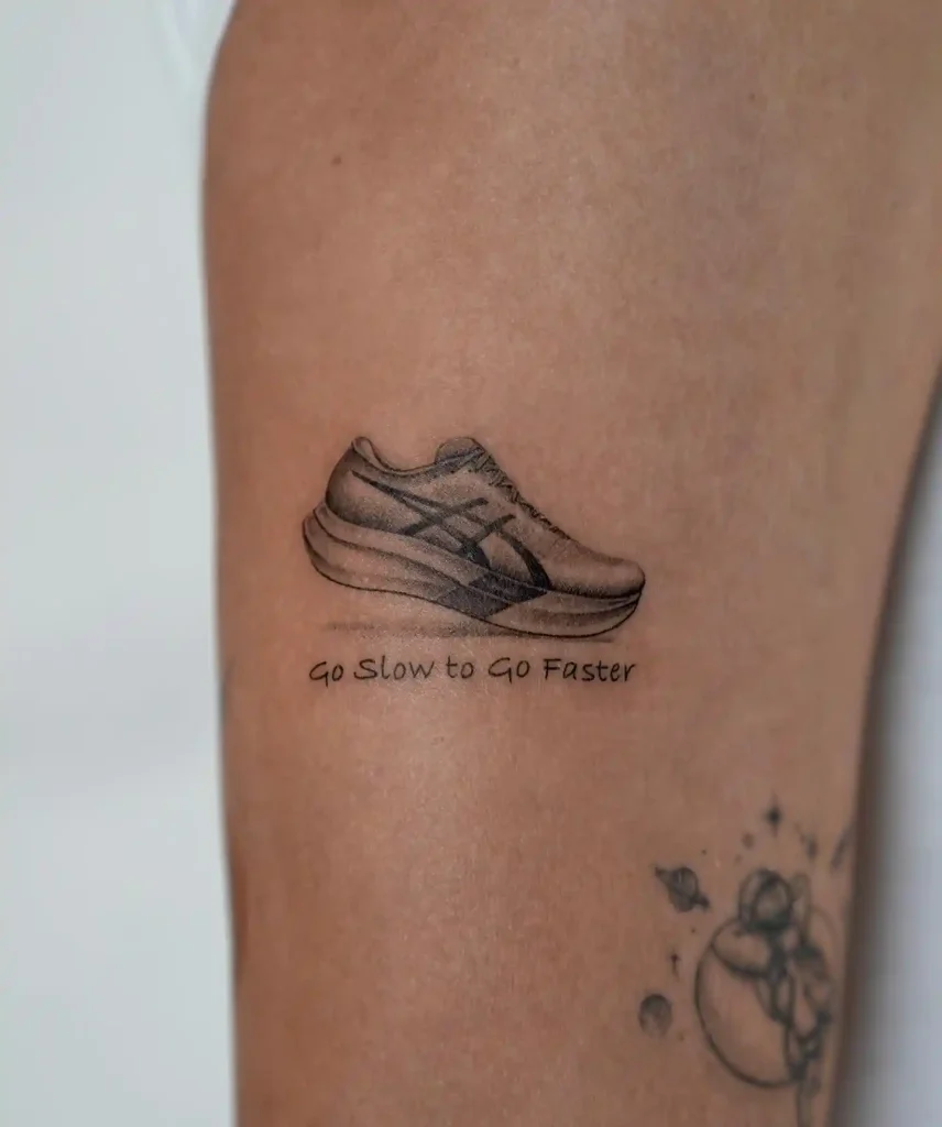 Asics Runner's Mark Shoe Tattoo