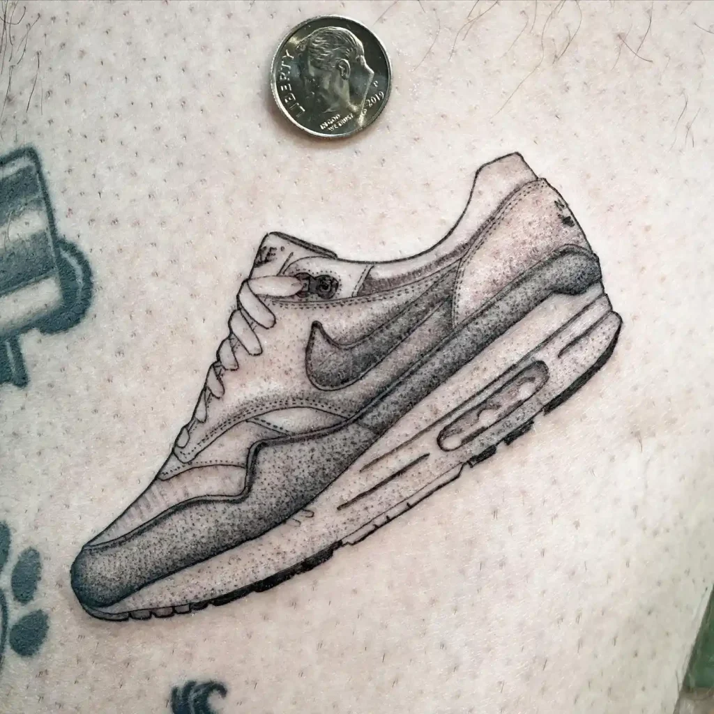 The Dotwork Nike Air Max Tattoo