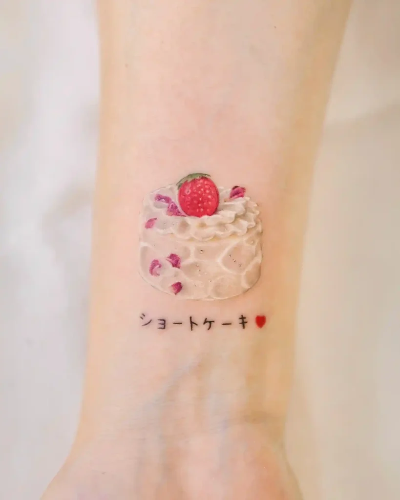 Strawberry Shortcake Tattoo on Wrist
