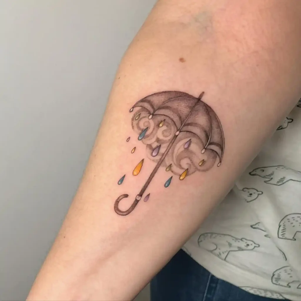 Cloud Canopy Umbrella on Forearm
