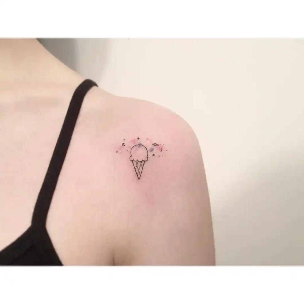 Cosmic Minimalist Cone on Shoulder