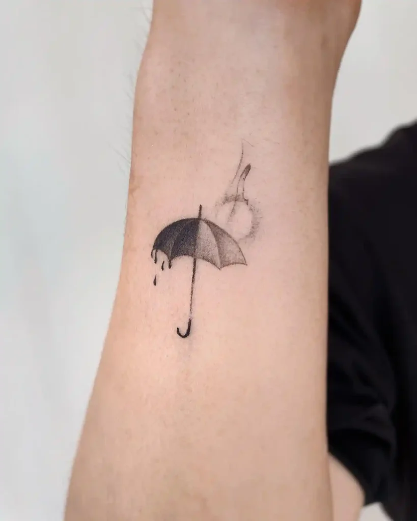 Dissolving Smoke Umbrella on Wrist
