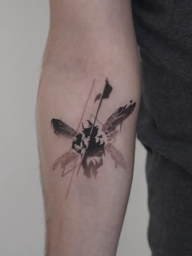 Geometric Abstract Soldier on Forearm