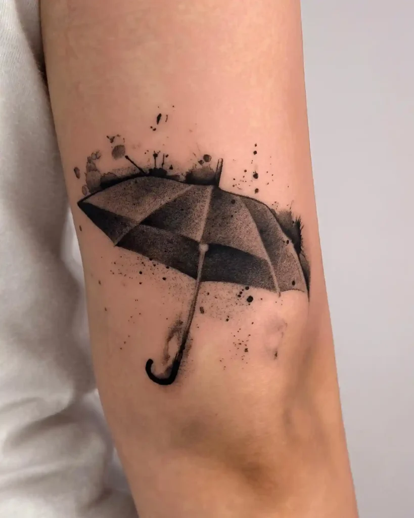 Ink Splatter Umbrella on Inner Arm