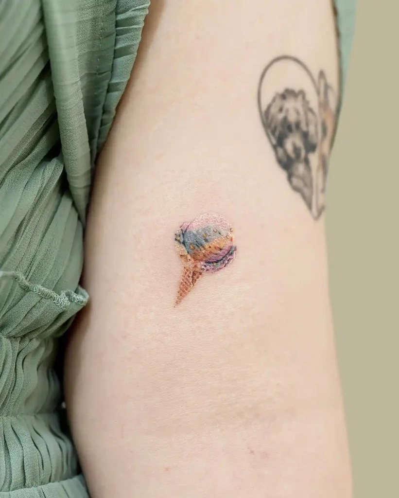 Micro Realism Colorful Cone on Upper Arm