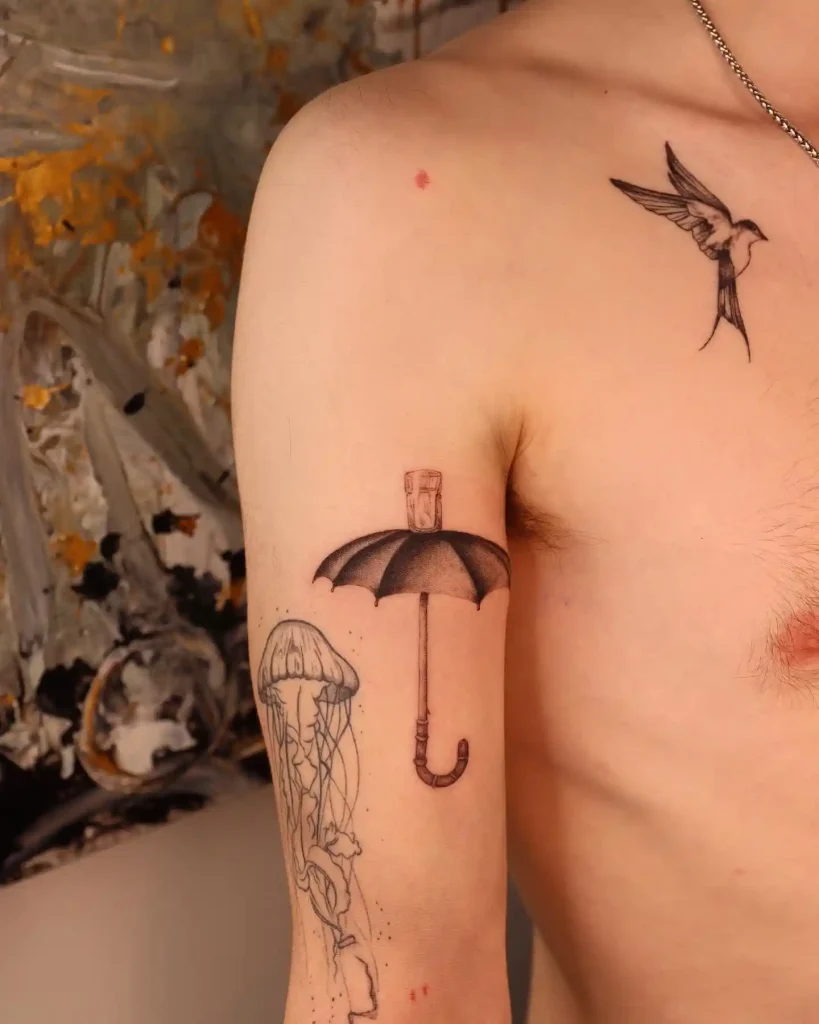 Surreal Umbrella with Glass on Upper Arm