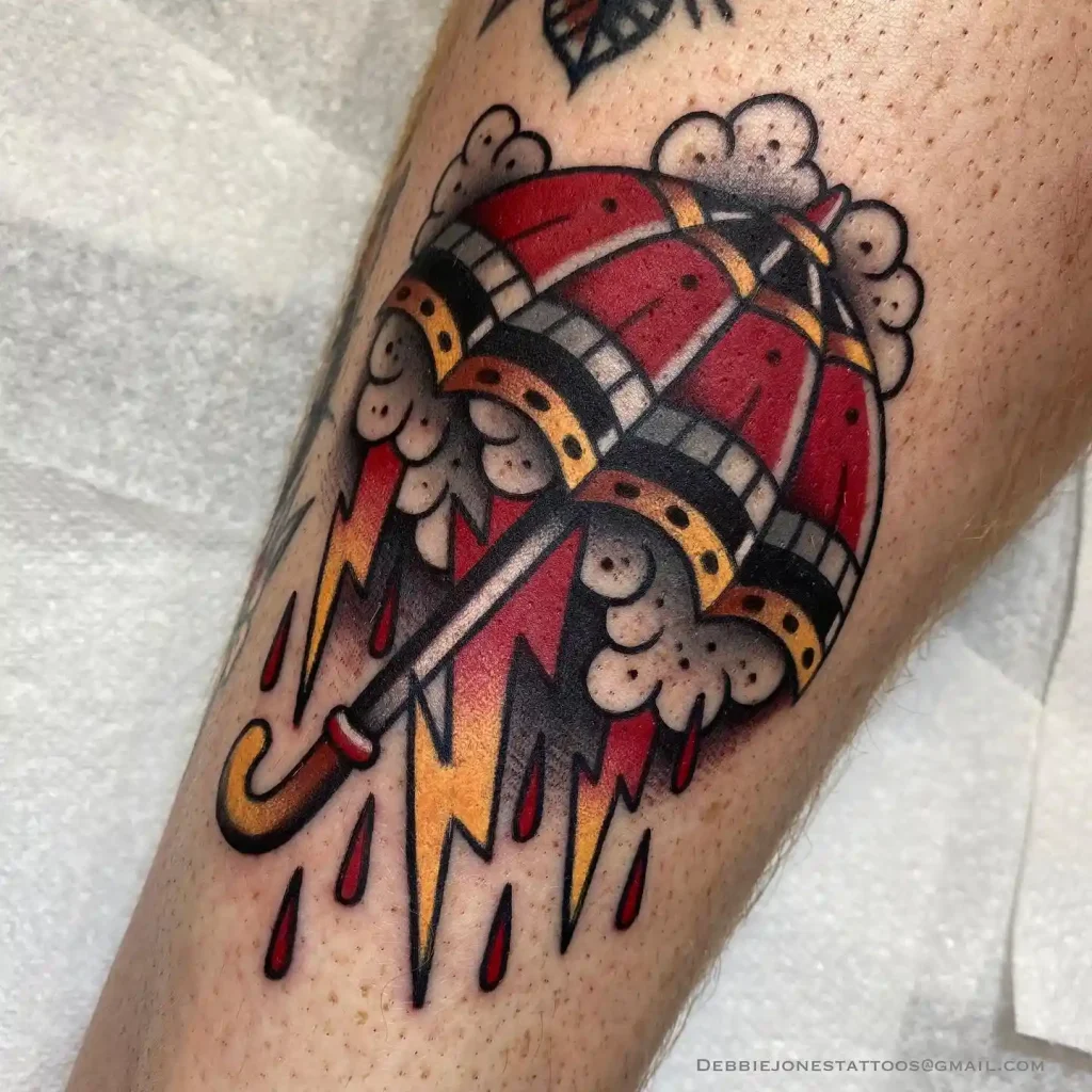 Traditional Storm Umbrella on Calf
