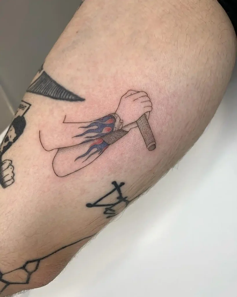 Wrist Flame Microphones on Calf