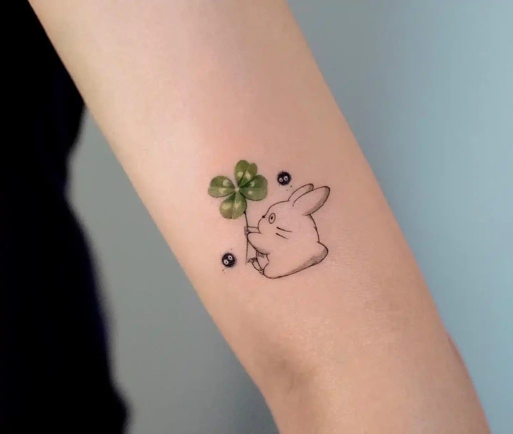 Anime Bunny Character on Forearm