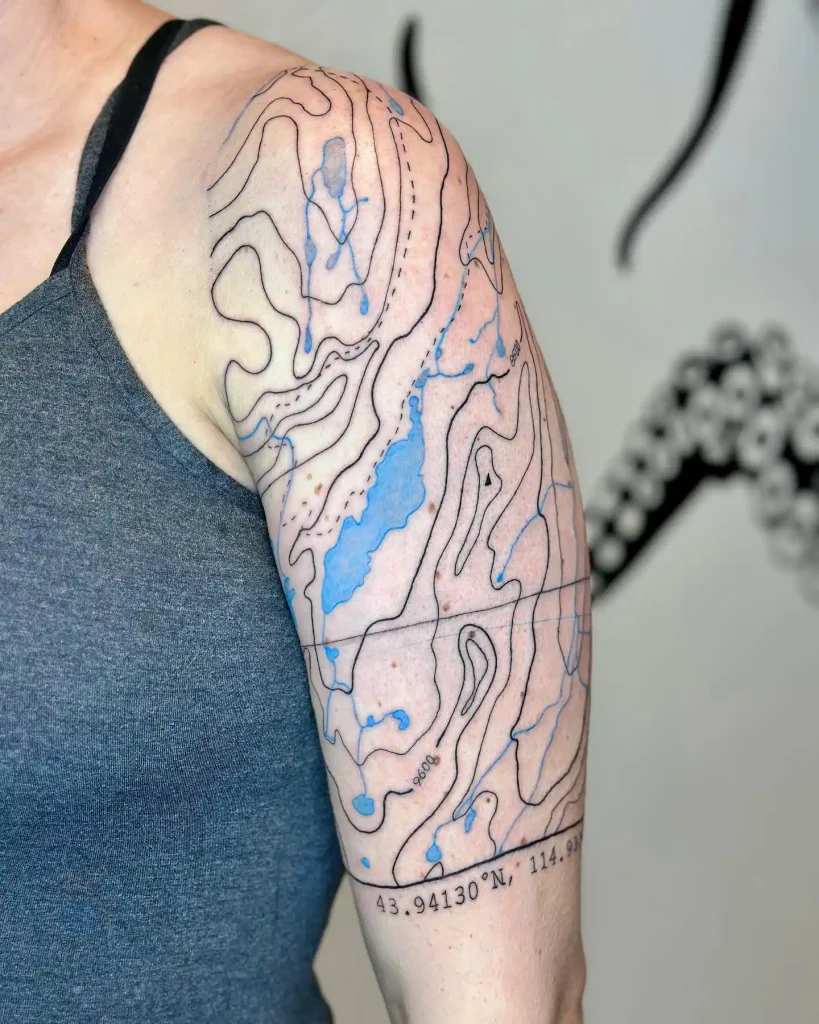Blue Lake Topographic Map on Upper Arm