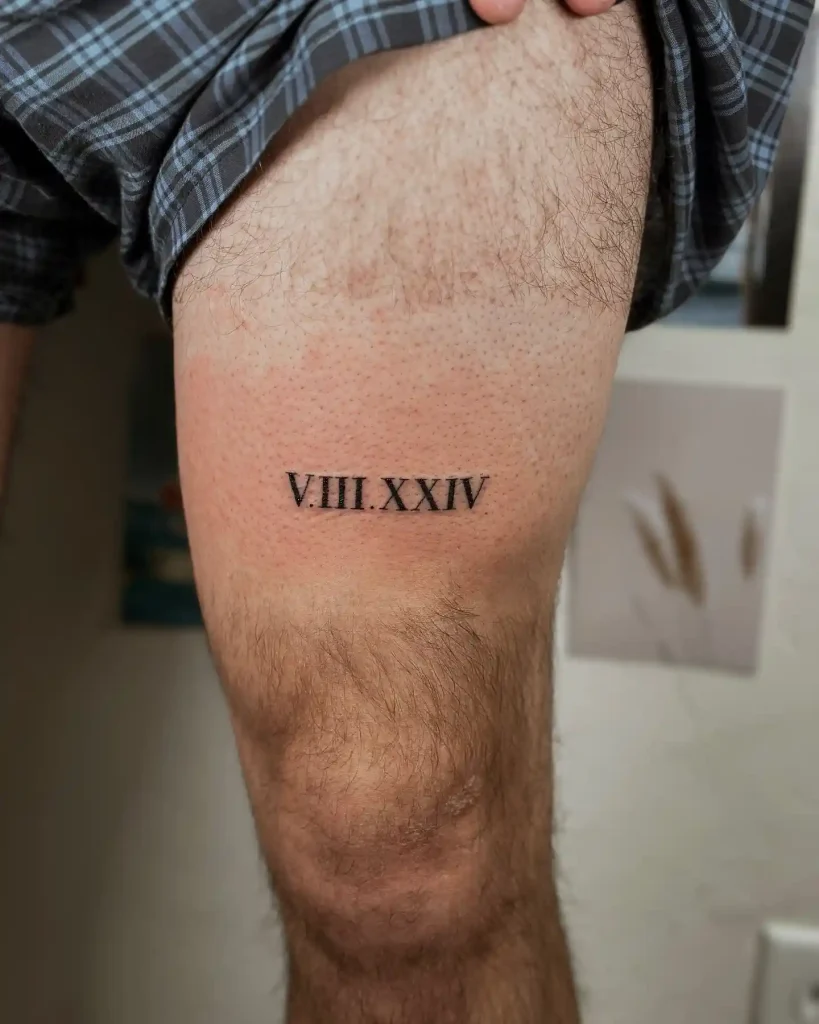 Bold Thigh Date Text