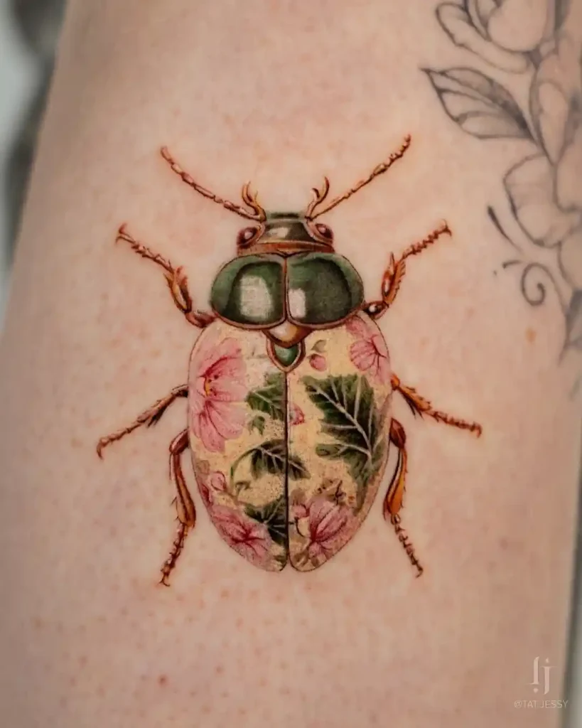 Botanical Bloom Beetle on Arm