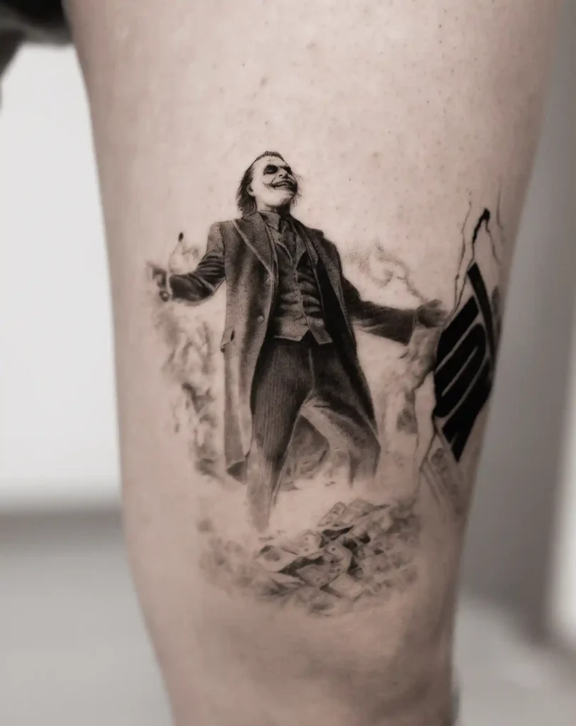 Burning Money Scene on Lower Leg