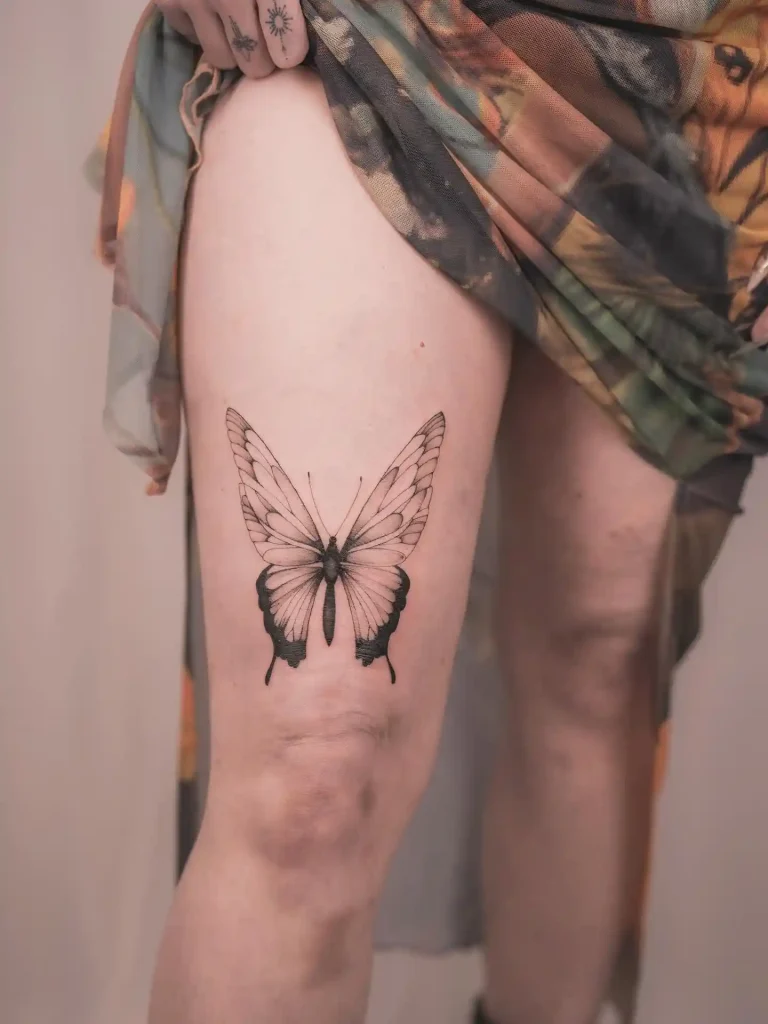 Butterfly Illustration on Knee