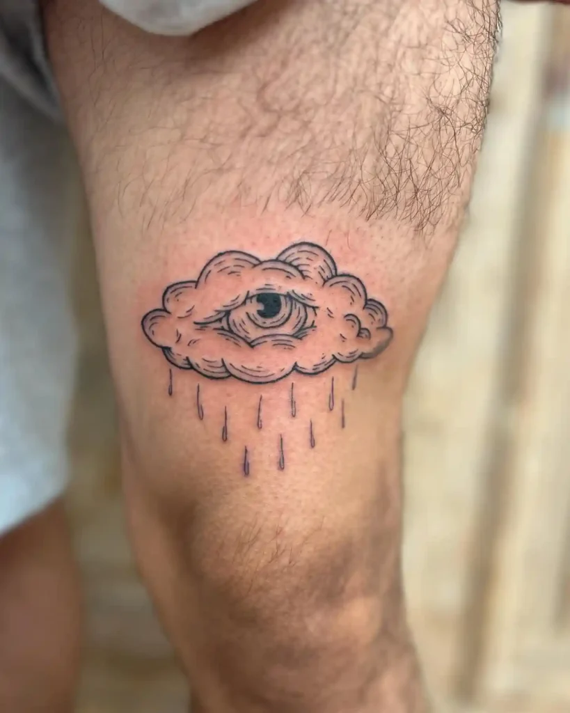 Crying Cloud Eye on Knee