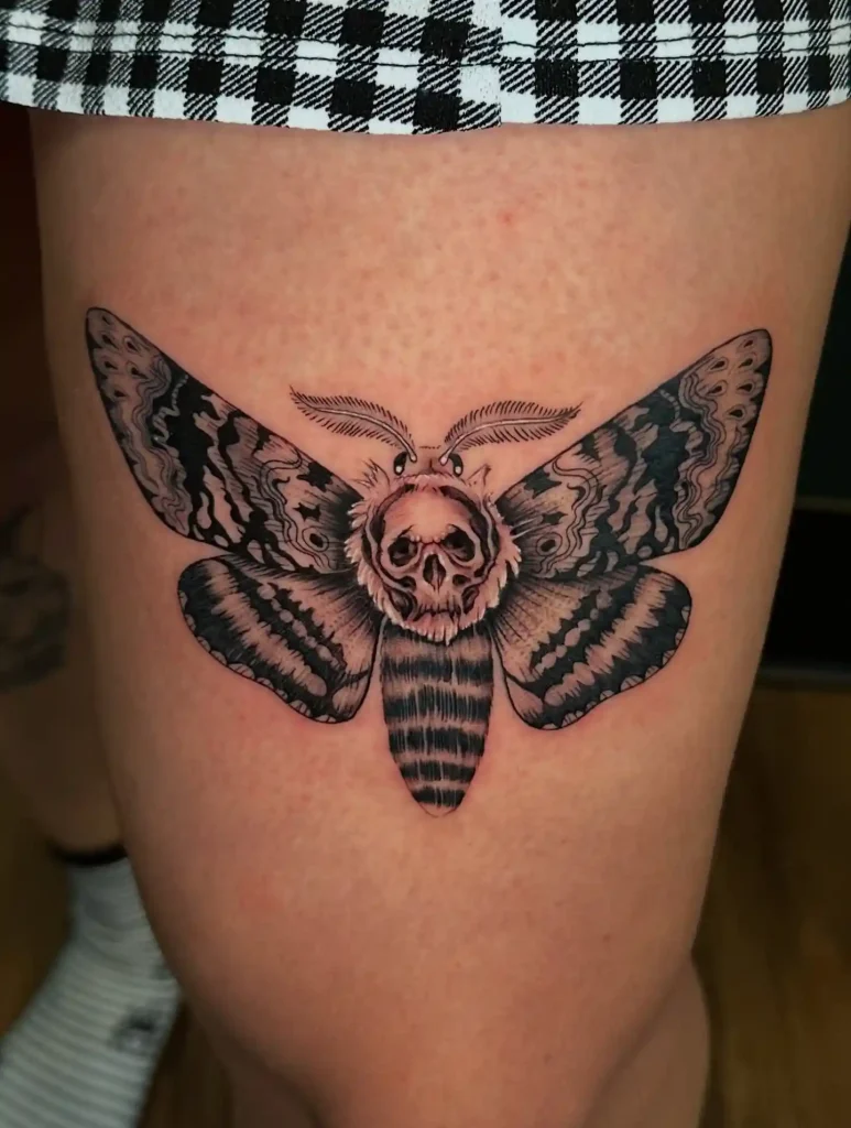 Death Head Moth on Thigh