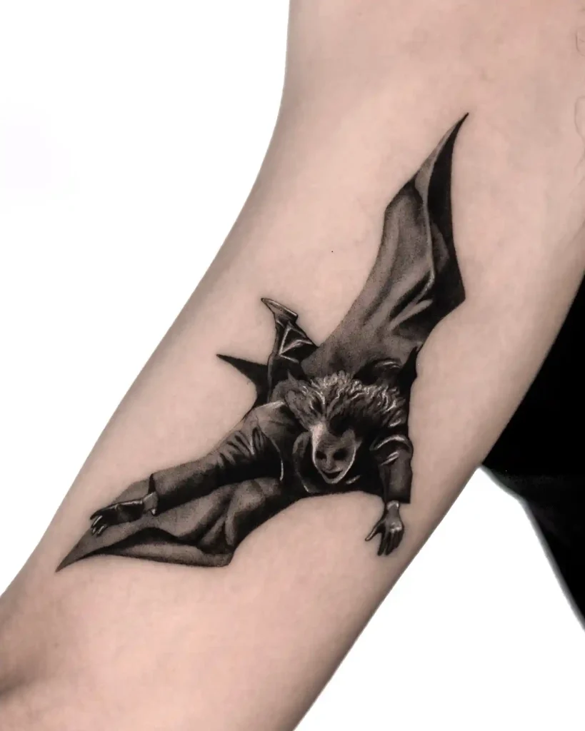 Diving Dark Figure on Forearm