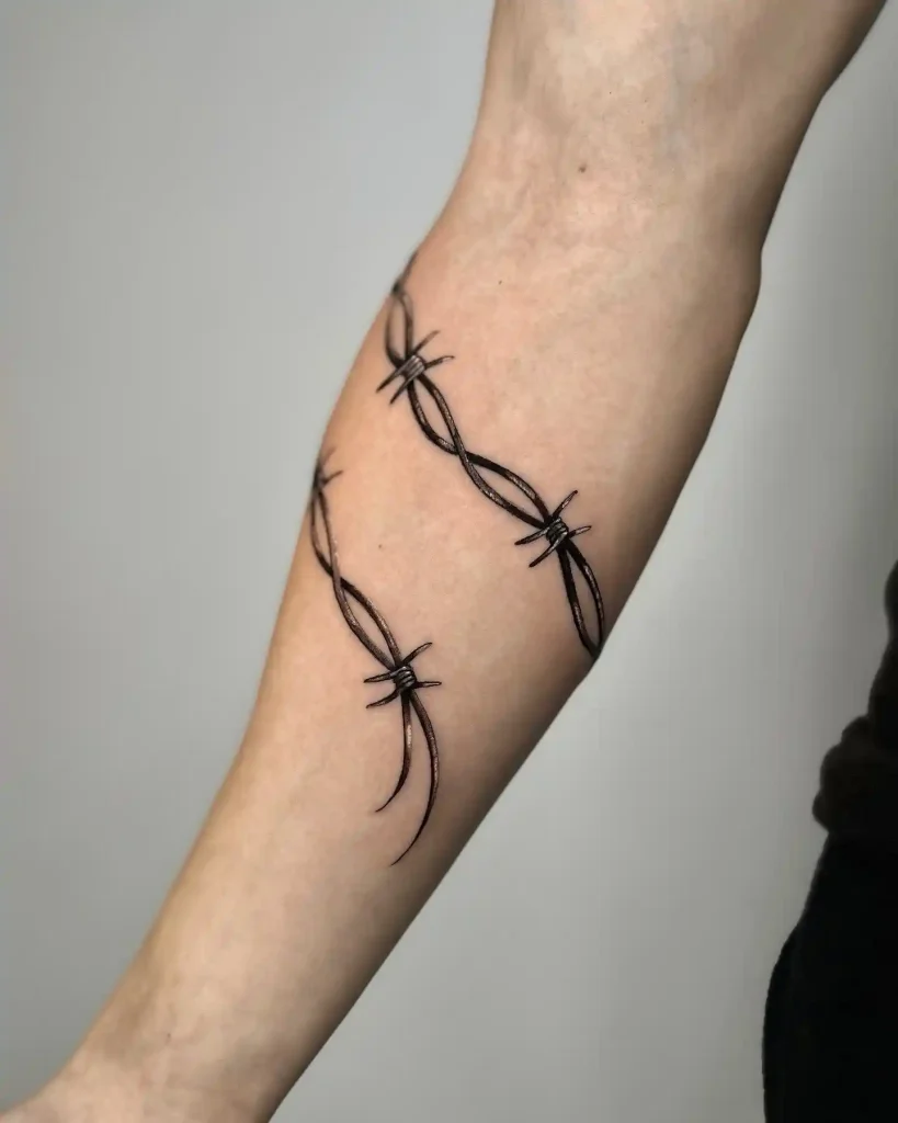 Double Strand Barbed Wire Wrap on Forearm