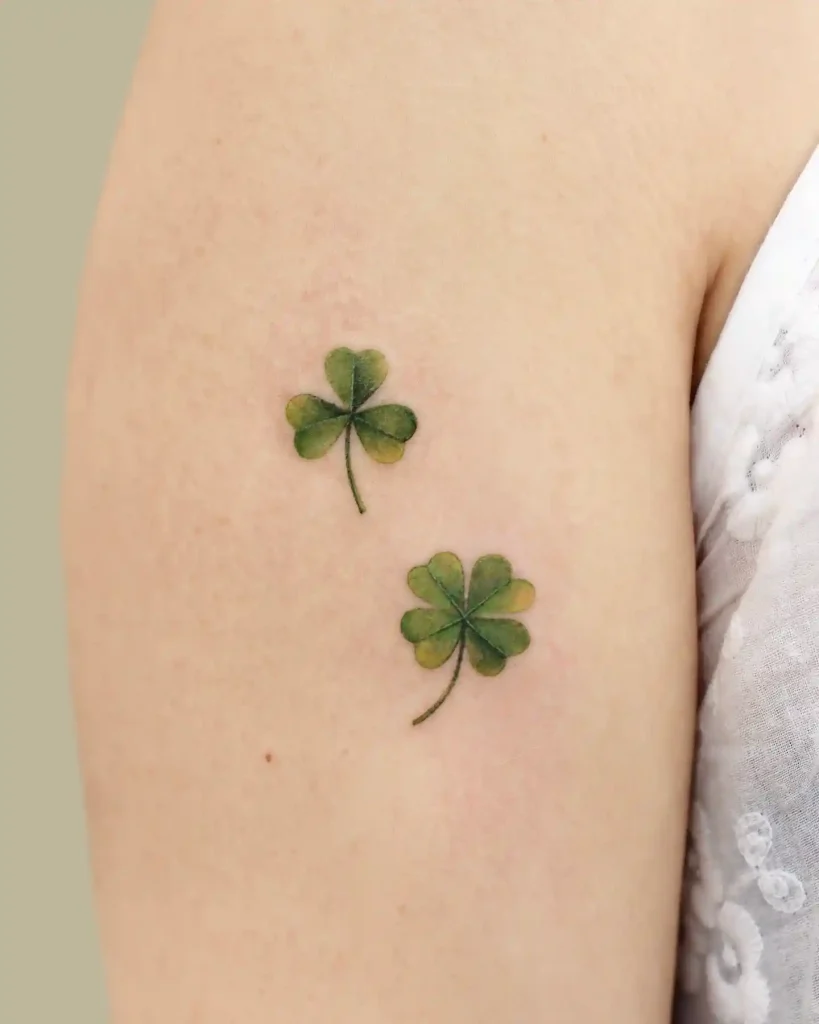 Drifting Botanical Pair on Upper Arm