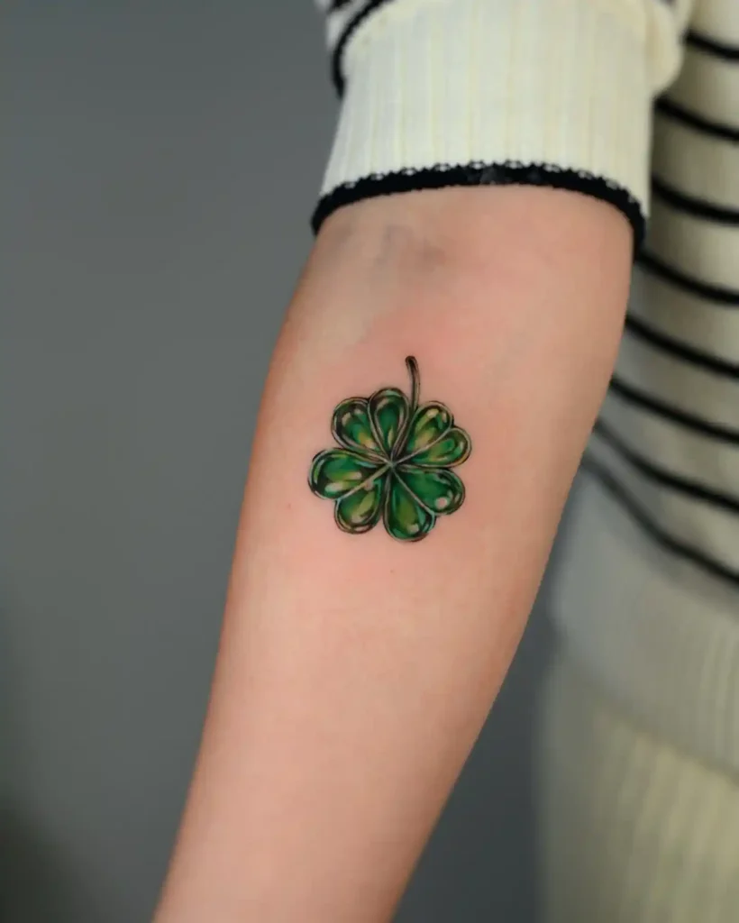 Jewel Tone Emerald on Forearm