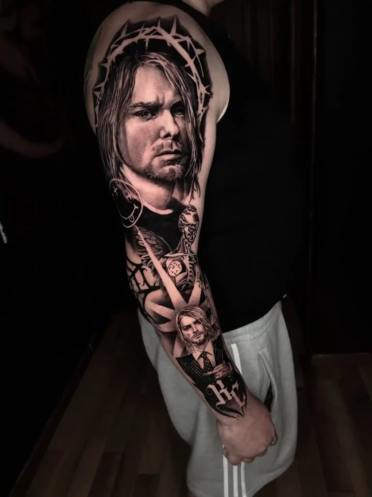 Kurt Cobain Memorial Sleeve on Arm