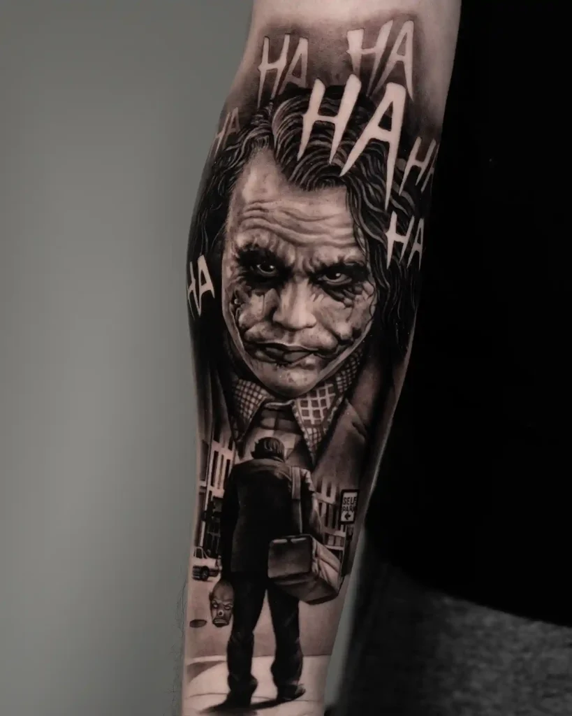 Laughing Collage Sleeve on Forearm
