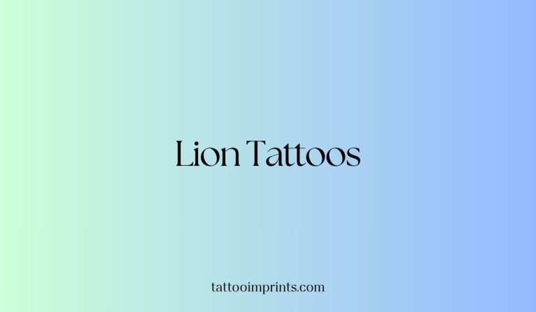 Lion tattoos main image