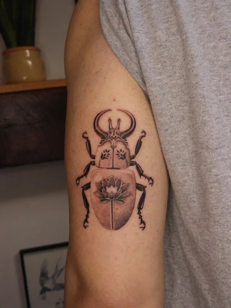 Lotus Heart Beetle on Upper Arm