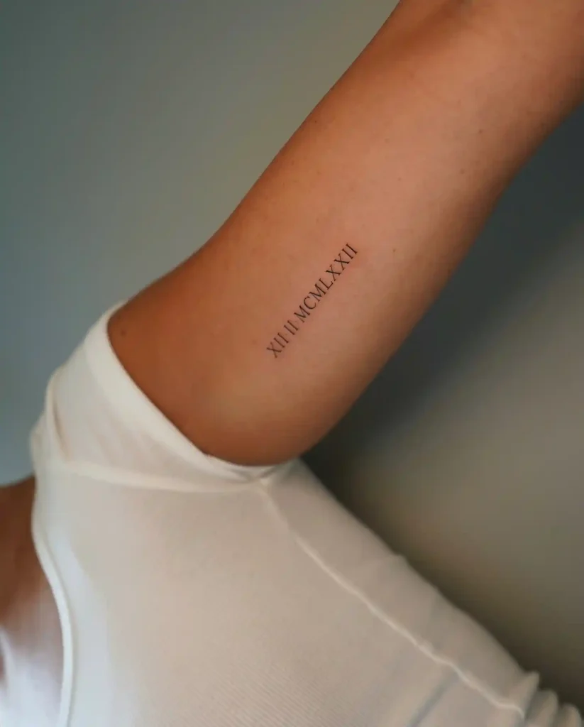 Minimalist 1972 Date on Tricep
