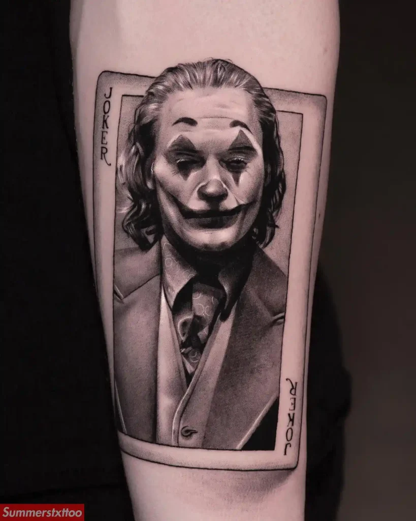 Realistic Card Portrait on Inner Arm