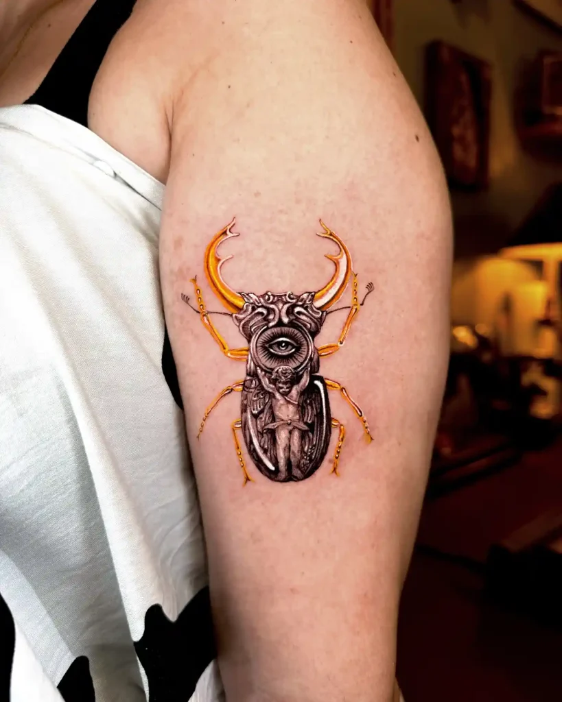 Renaissance Allegory Beetle on Arm