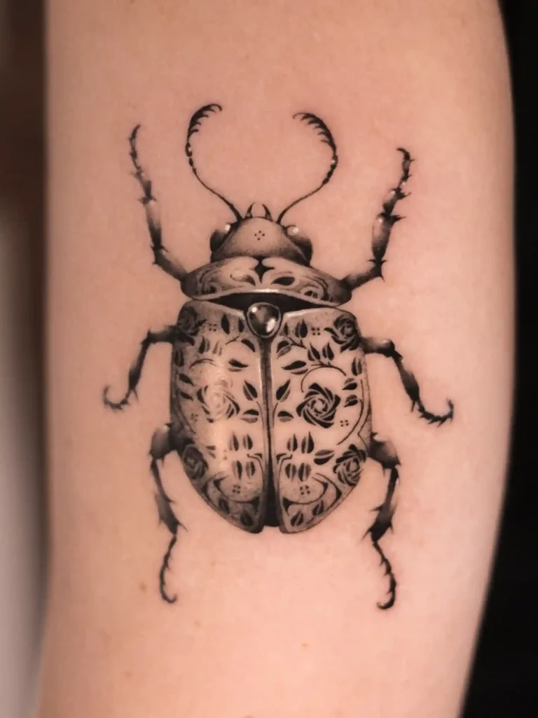 Rose Patterned Beetle on Forearm