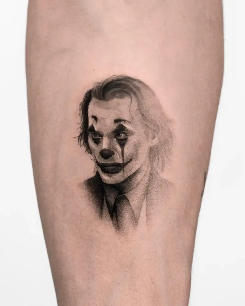 Sad Clown Portrait on Forearm