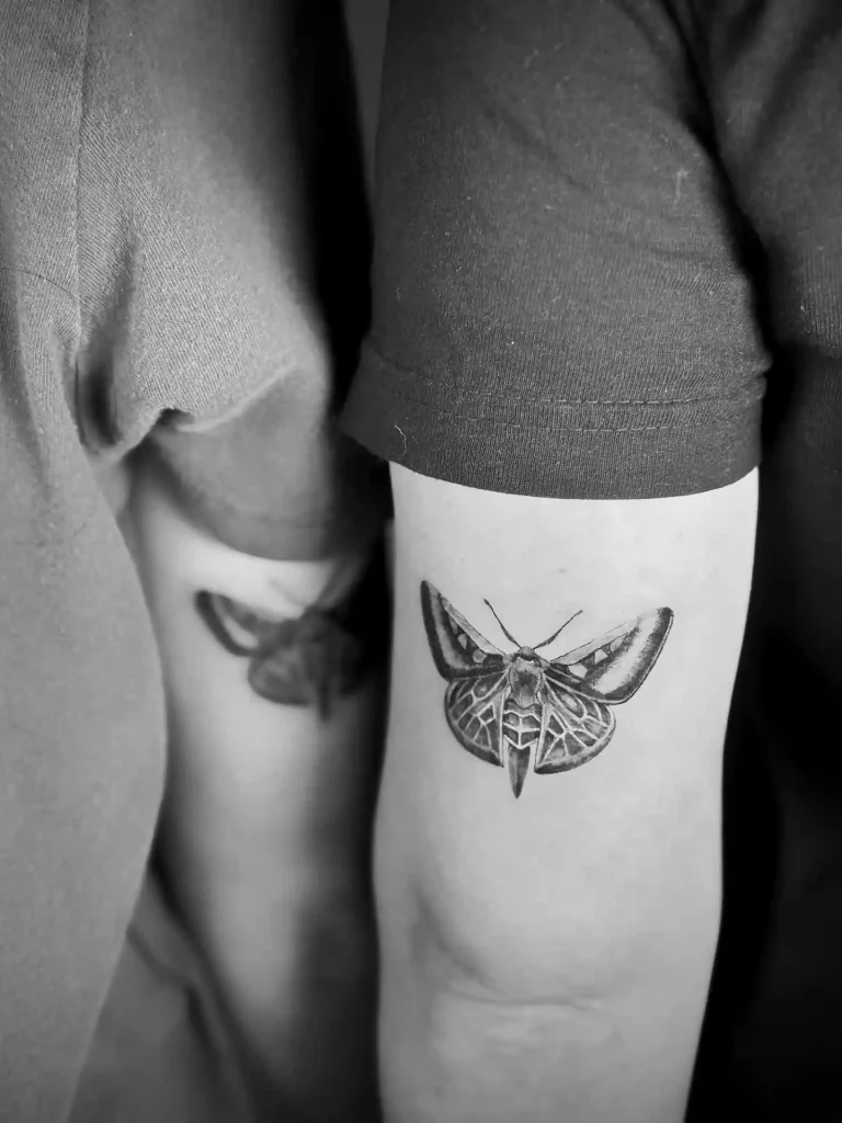 Small Detailed Moth on Triceps
