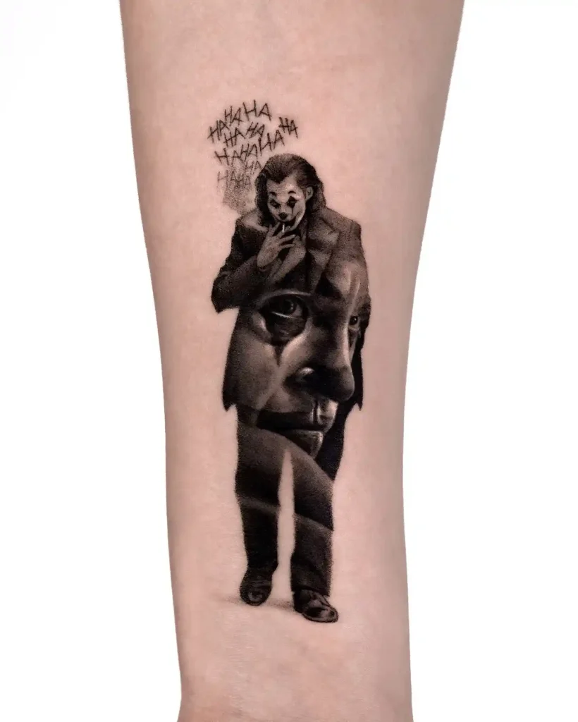 Smoking Surrealist Portrait on Forearm