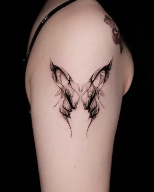 Smoky Butterfly Tattoo