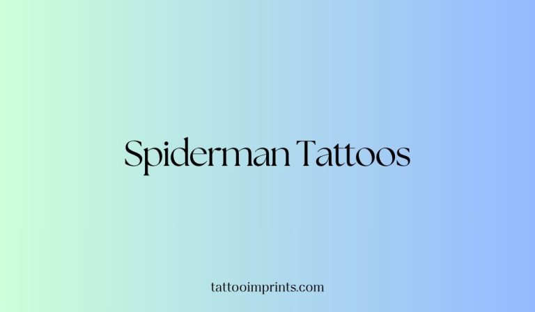 Spiderman tattoos main image