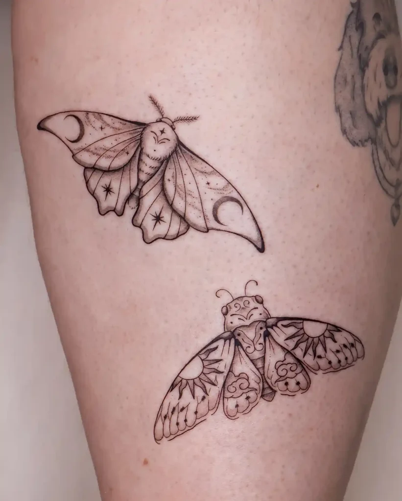 Sun and Moon Insects on Calf