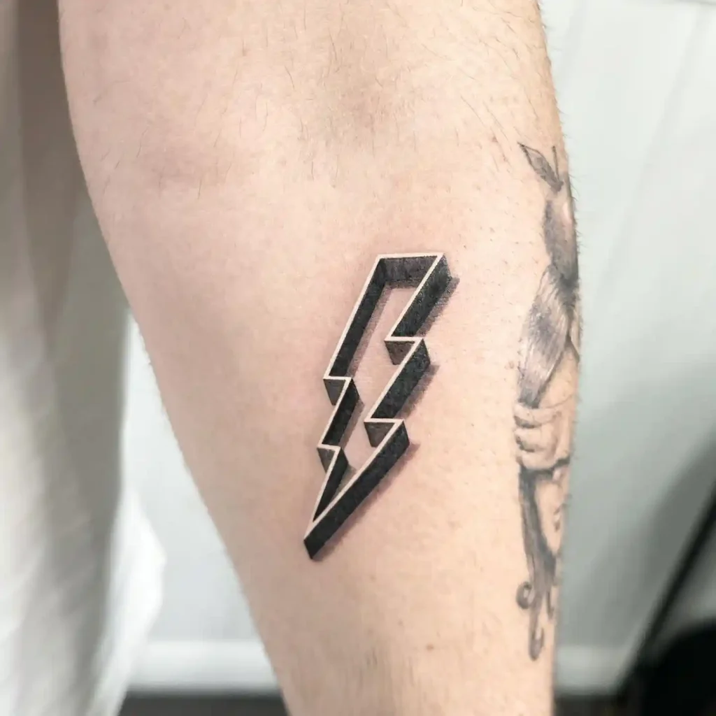 3D Architectural Shadow Bolt on Forearm