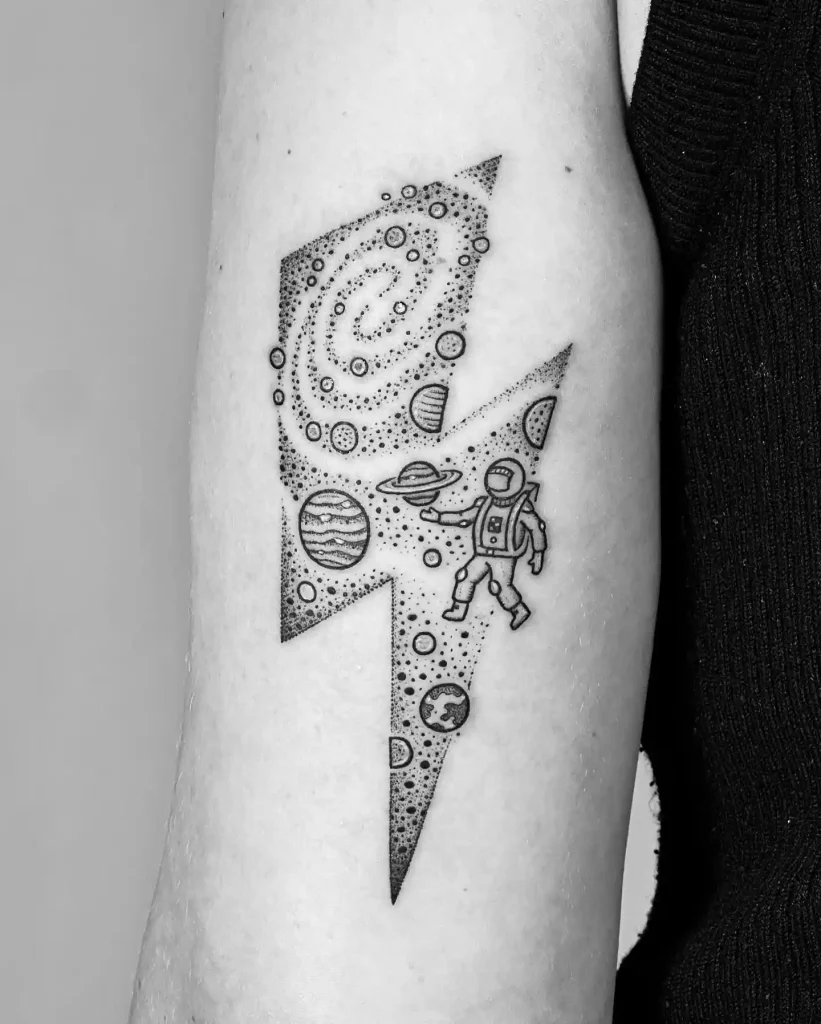 Astronaut Galaxy Map Bolt on Forearm