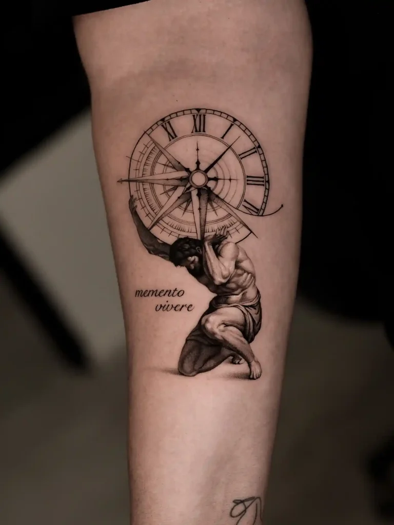 Compass Celestial Atlas on Forearm