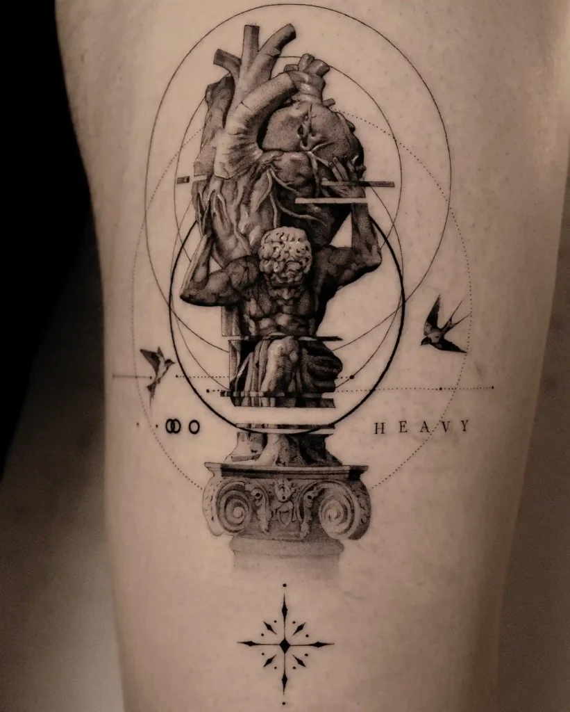 Heart Bearing Atlas on Forearm