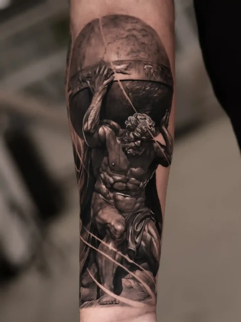 Hyper Realistic Muscular Atlas on Forearm
