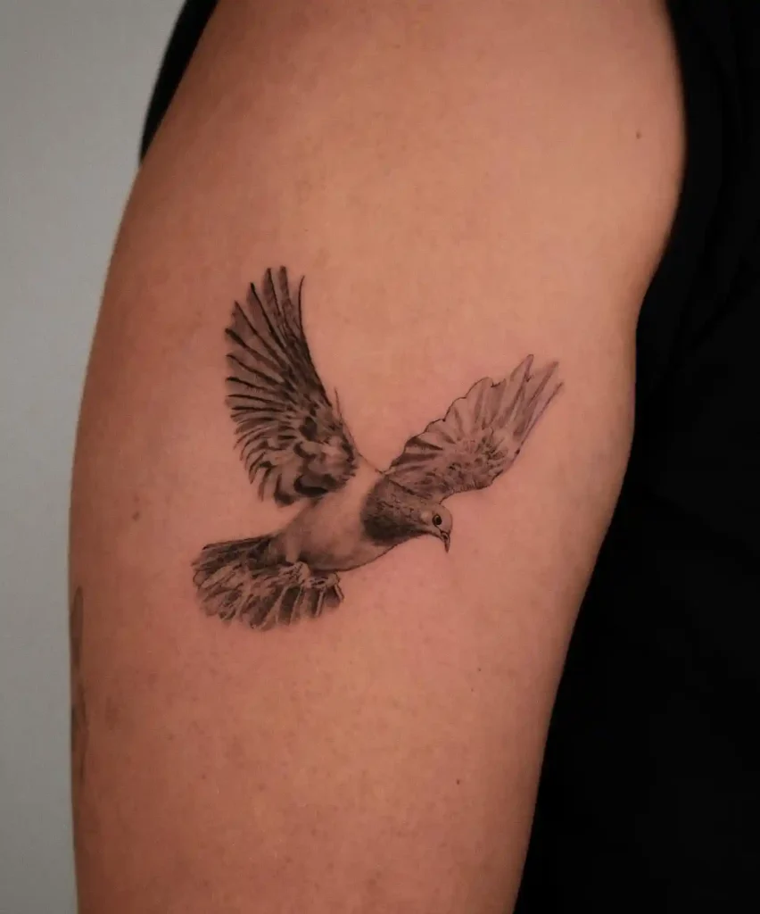 Soft Greyscale Glider on Upper Arm