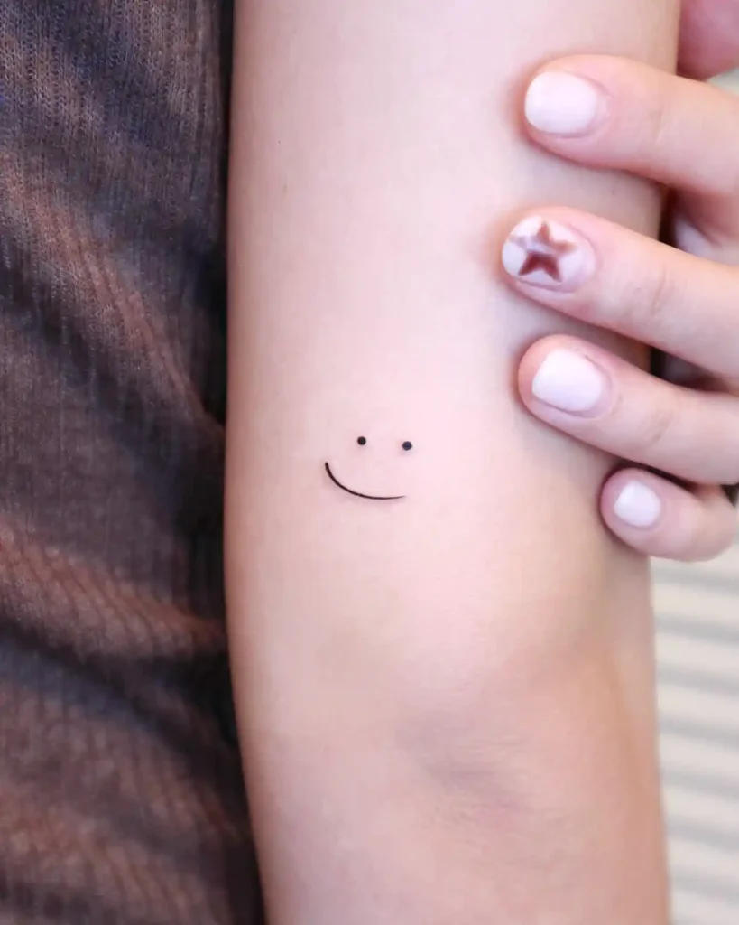 Subtle Fine Line Smile on Inner Arm