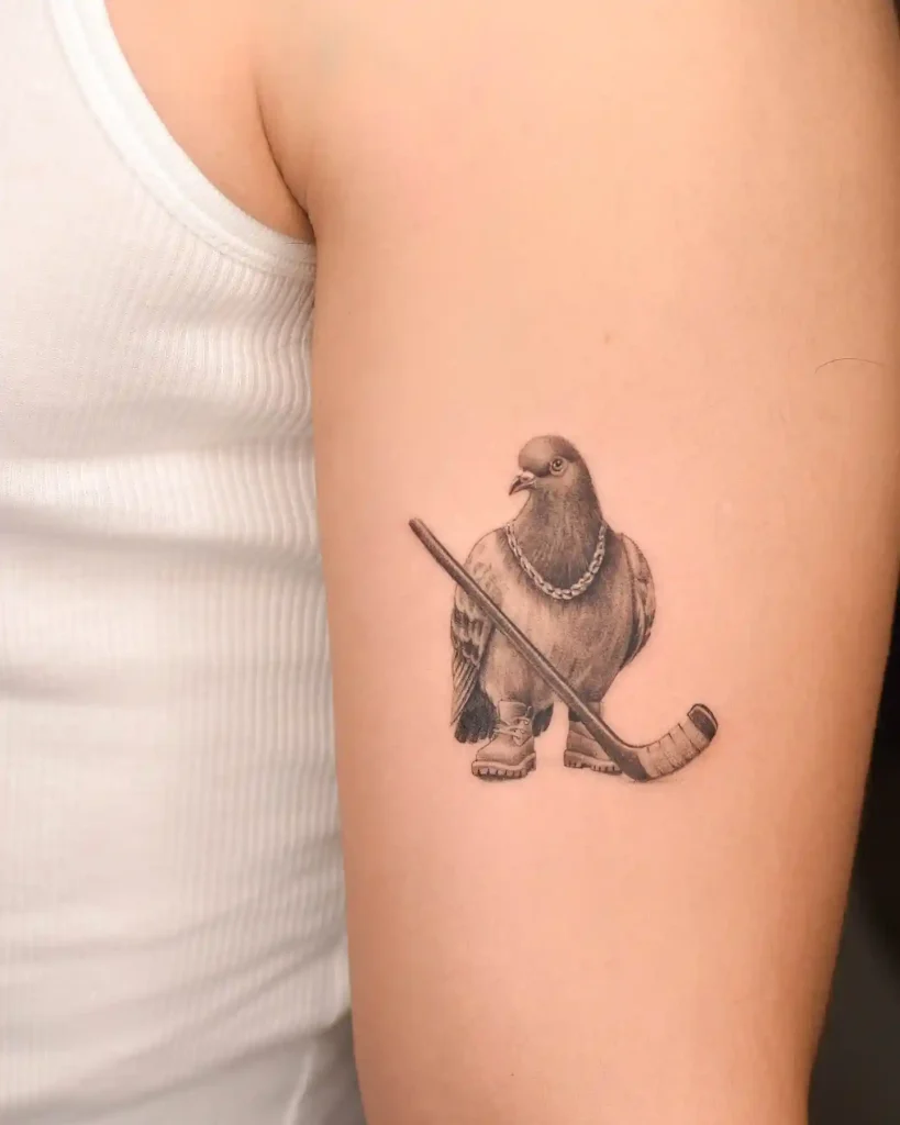 Tough Guy Pigeon on Forearm