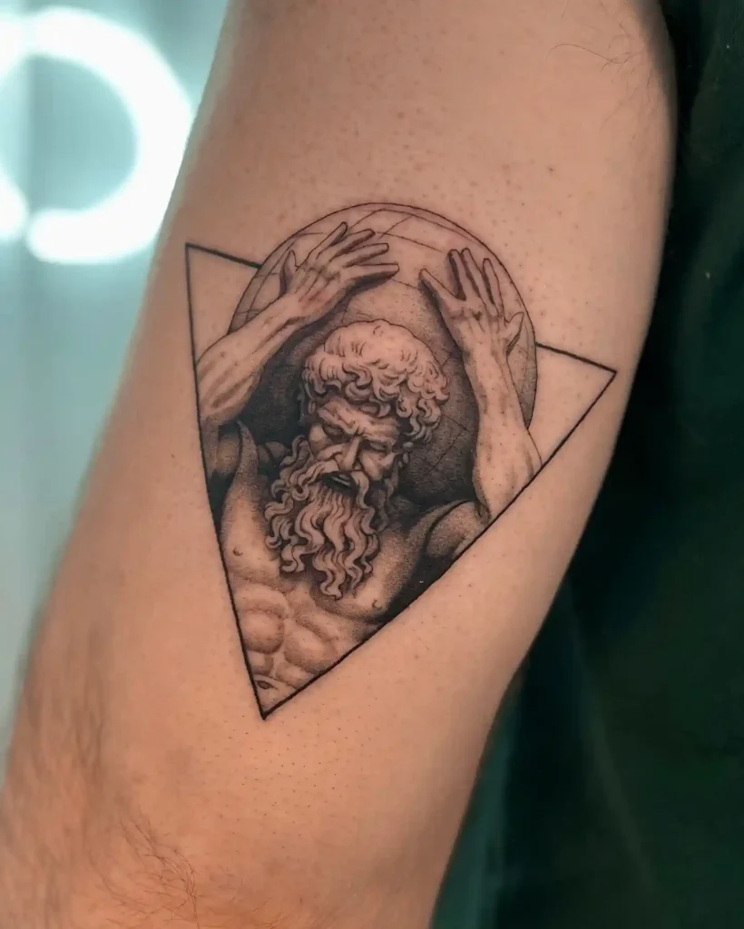 Triangular Portrait Atlas on Upper Arm